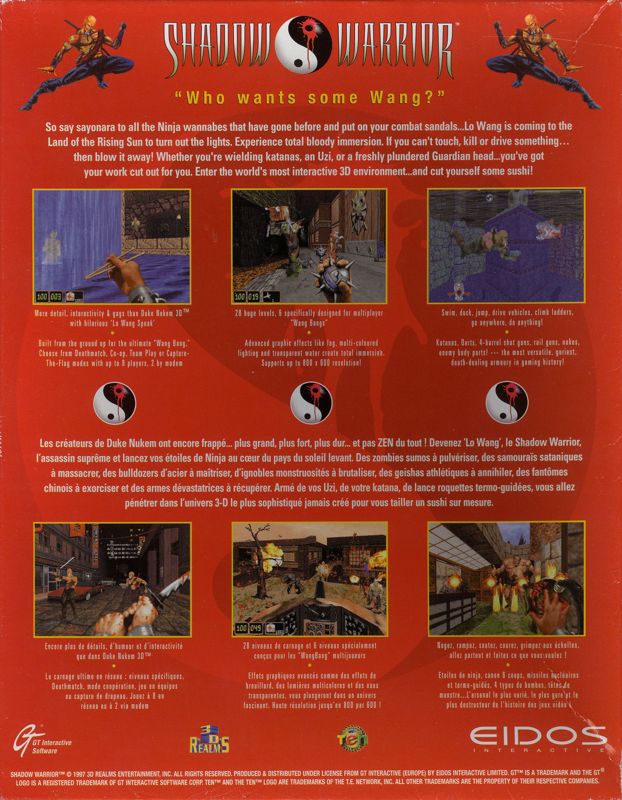 Back Cover for Shadow Warrior (DOS)