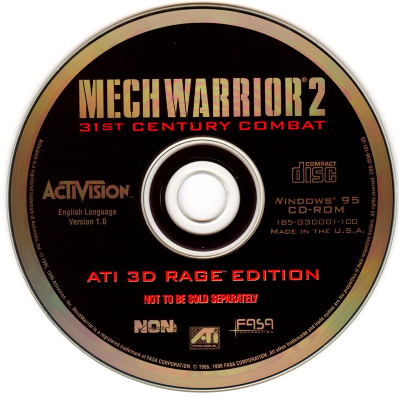 Media for MechWarrior 2: 31st Century Combat (Windows) (ATI 3D Rage OEM Edition)