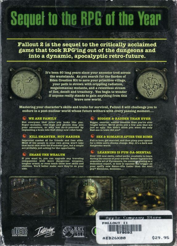 Fallout 2 cover or packaging material - MobyGames