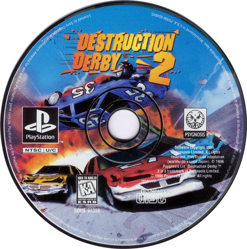 Media for Destruction Derby 2 (PlayStation)