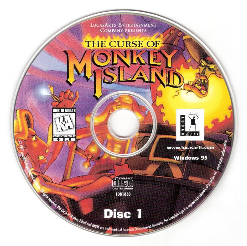 Media for The Curse of Monkey Island (Windows): Disc 1/2