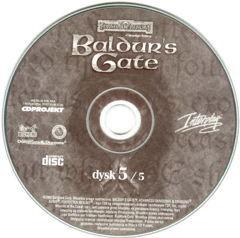 Media for Baldur's Gate (Windows): Disc 5
