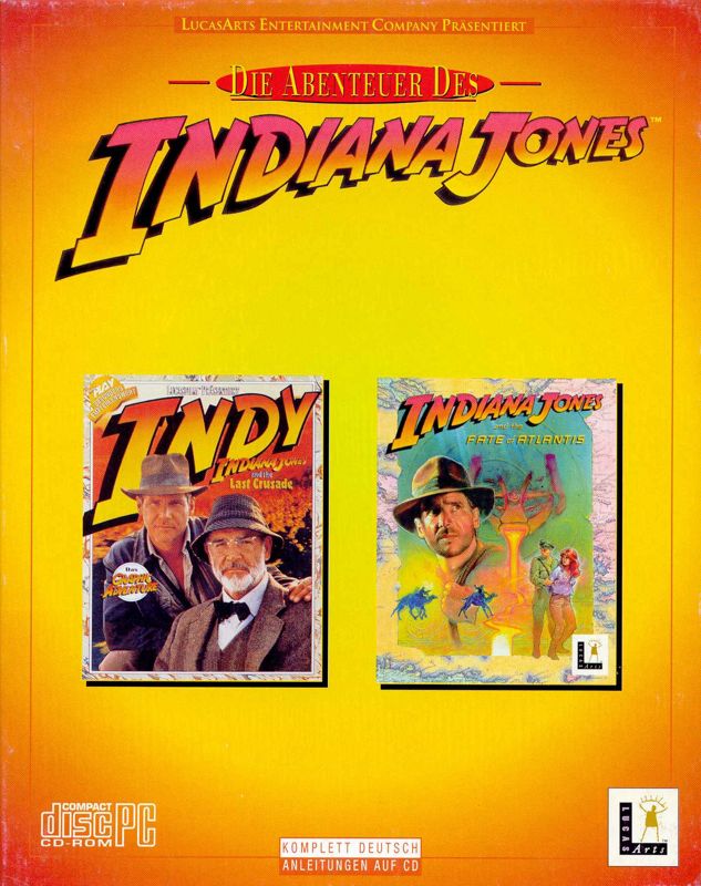 Front Cover for Indiana Jones and the Last Crusade / Indiana Jones and the Fate of Atlantis (DOS)
