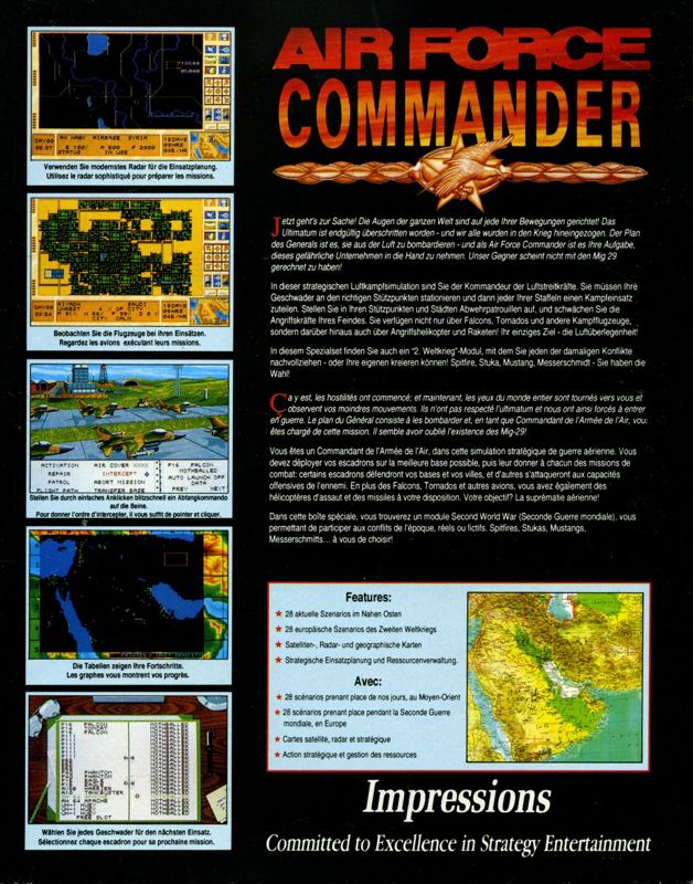 Air Force Commander cover or packaging material - MobyGames