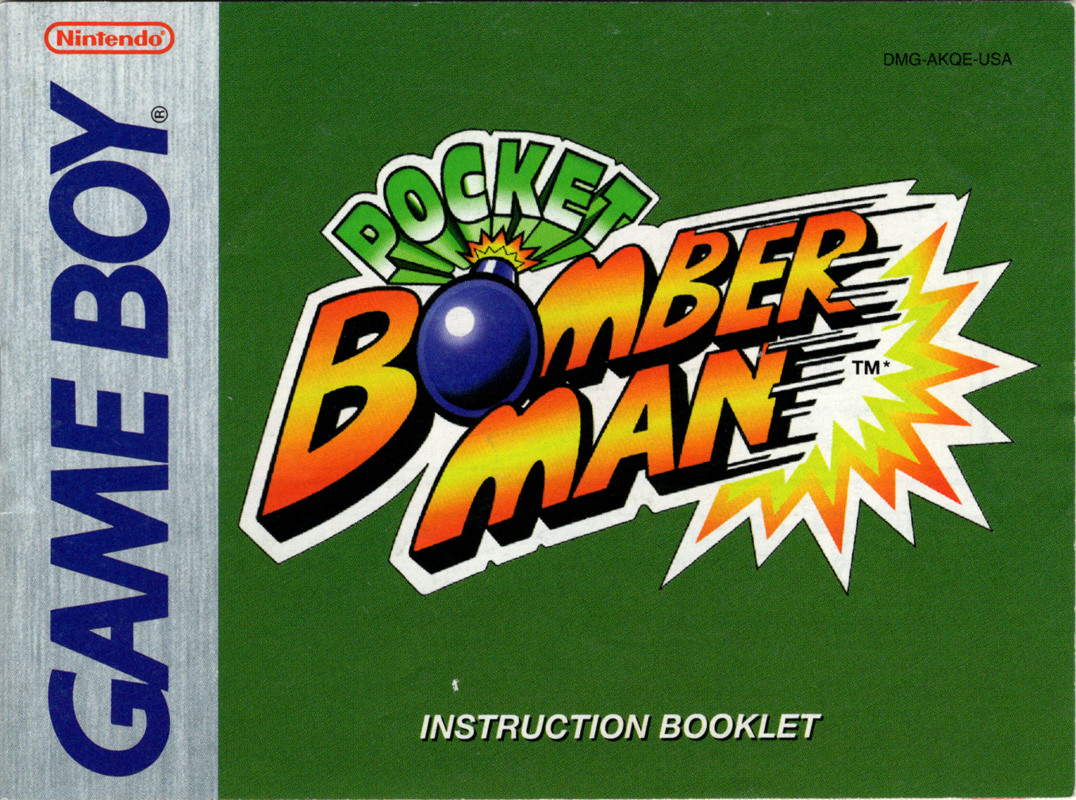 Manual for Pocket Bomberman (Game Boy Color): Front