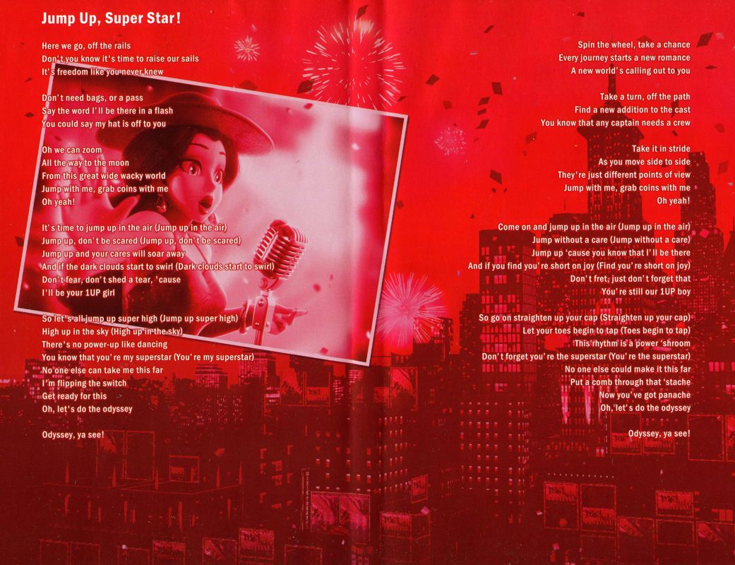 Inside Cover for Super Mario Odyssey (Nintendo Switch): Full