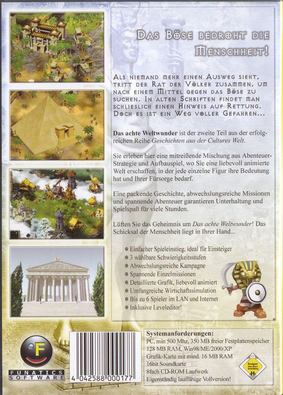 Back Cover for 8th Wonder of the World (Windows)