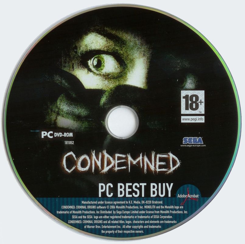 Condemned: Criminal Origins cover or packaging material - MobyGames