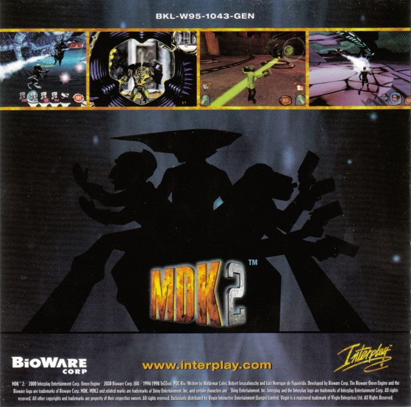 Other for MDK 2 (Windows): Jewel Case - Front Inlay