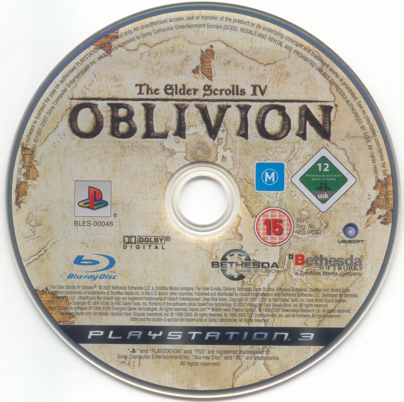 Media for The Elder Scrolls IV: Oblivion (PlayStation 3)