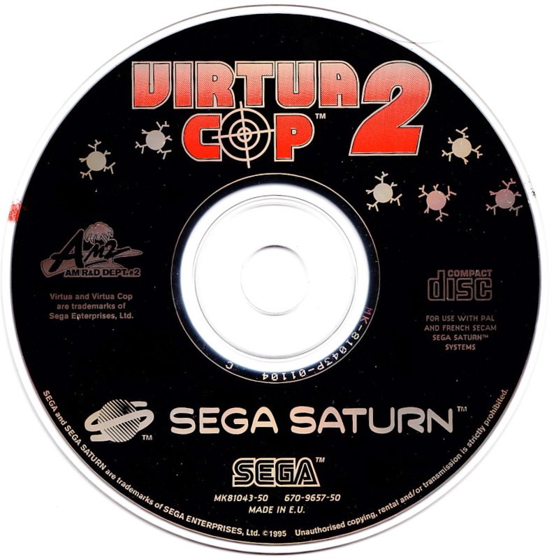 Media for Virtua Cop 2 (SEGA Saturn) (Box w/ Light Gun & Game)