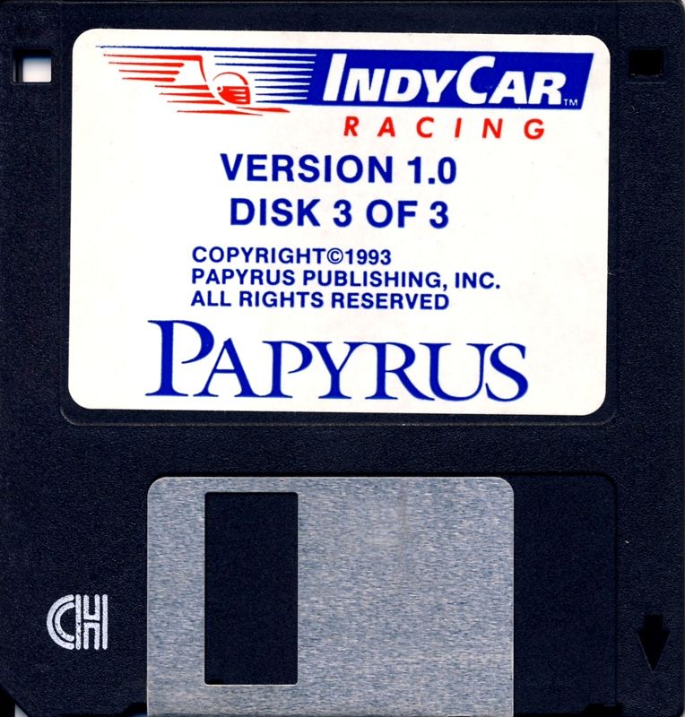 Media for IndyCar Racing (DOS): Disk 3