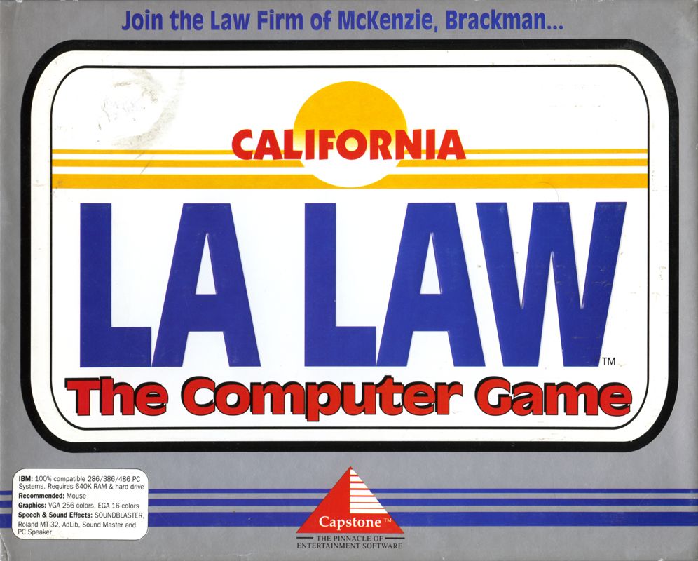 Front Cover for LA Law: The Computer Game (DOS)