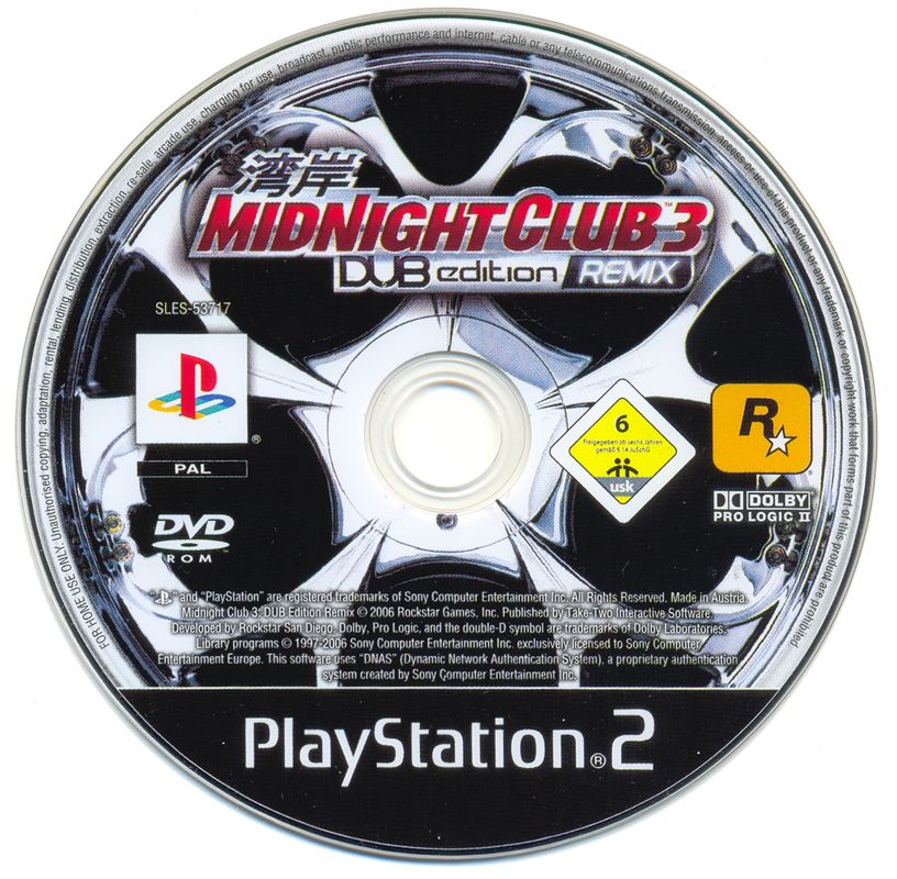 Midnight Club 3: DUB Edition Remix cover or packaging material