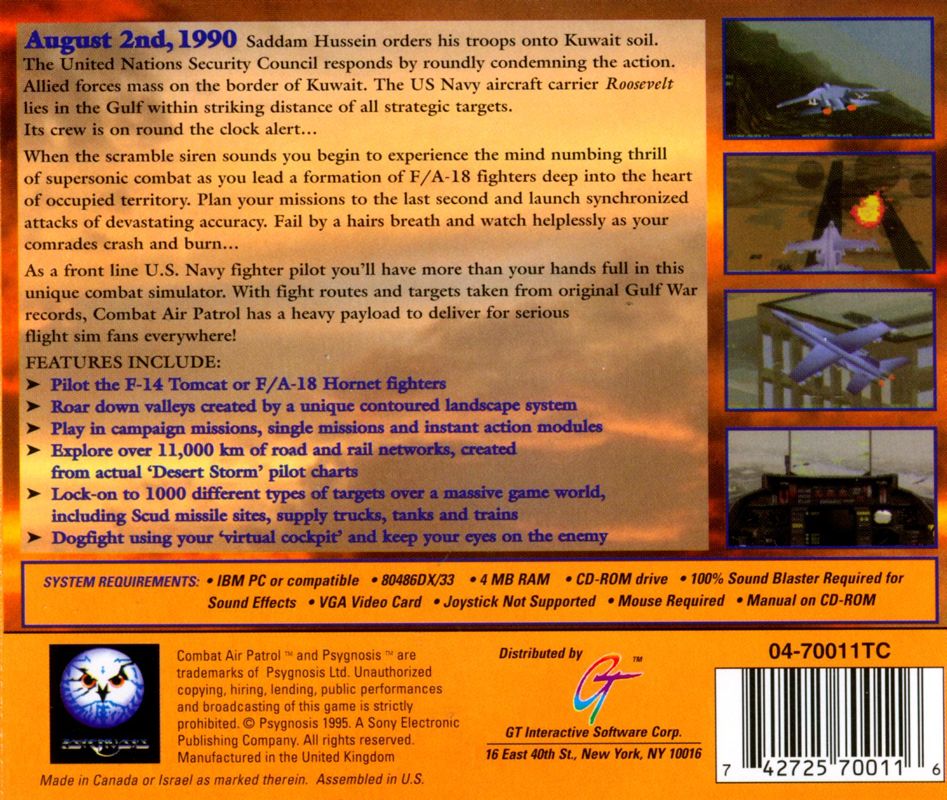 Other for Combat Air Patrol (DOS): Jewel Case - Back