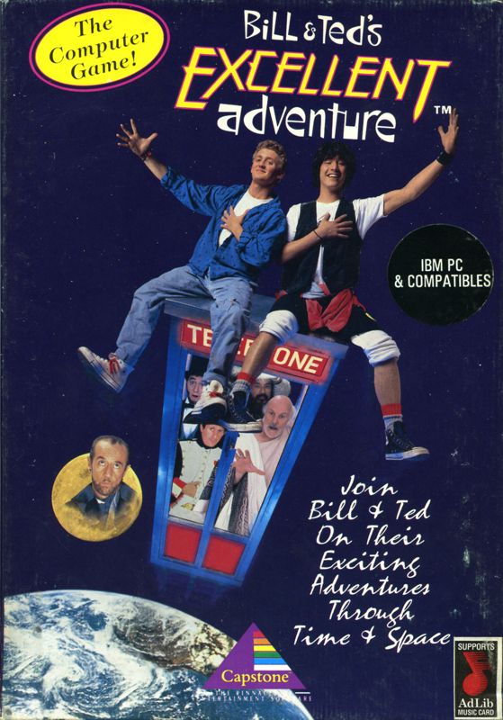 Front Cover for Bill & Ted's Excellent Adventure (DOS) (5.25" Disk Version)