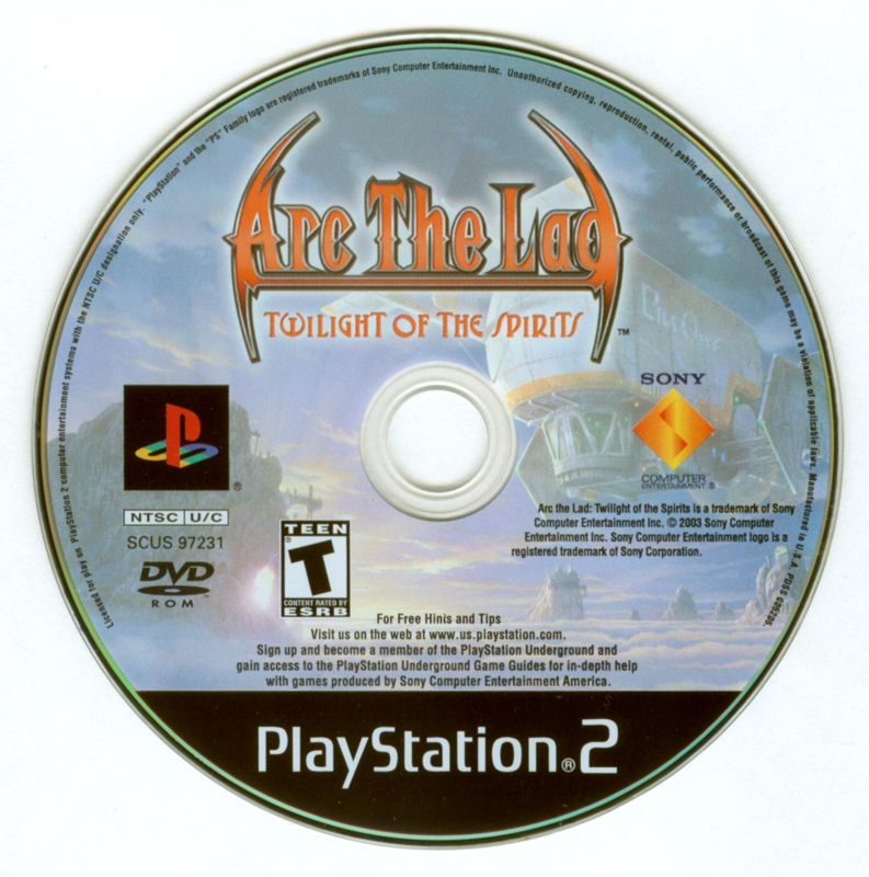 Media for Arc the Lad: Twilight of the Spirits (PlayStation 2)