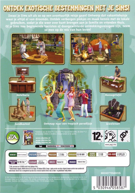 The Sims 2: Bon Voyage cover or packaging material - MobyGames