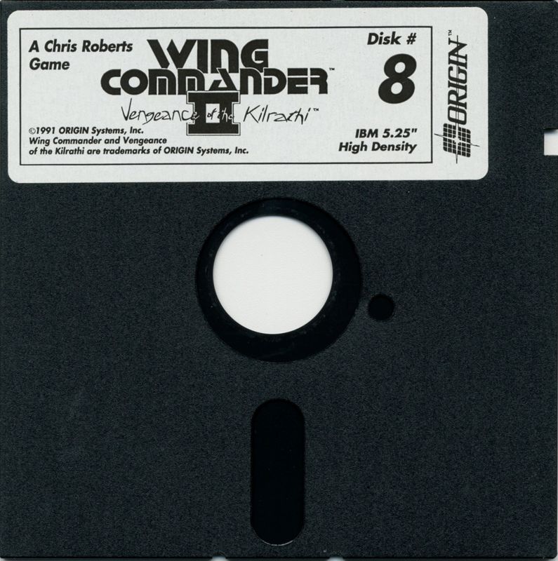 Media for Wing Commander II: Vengeance of the Kilrathi (DOS) (5.25" Disk release): Disk 8