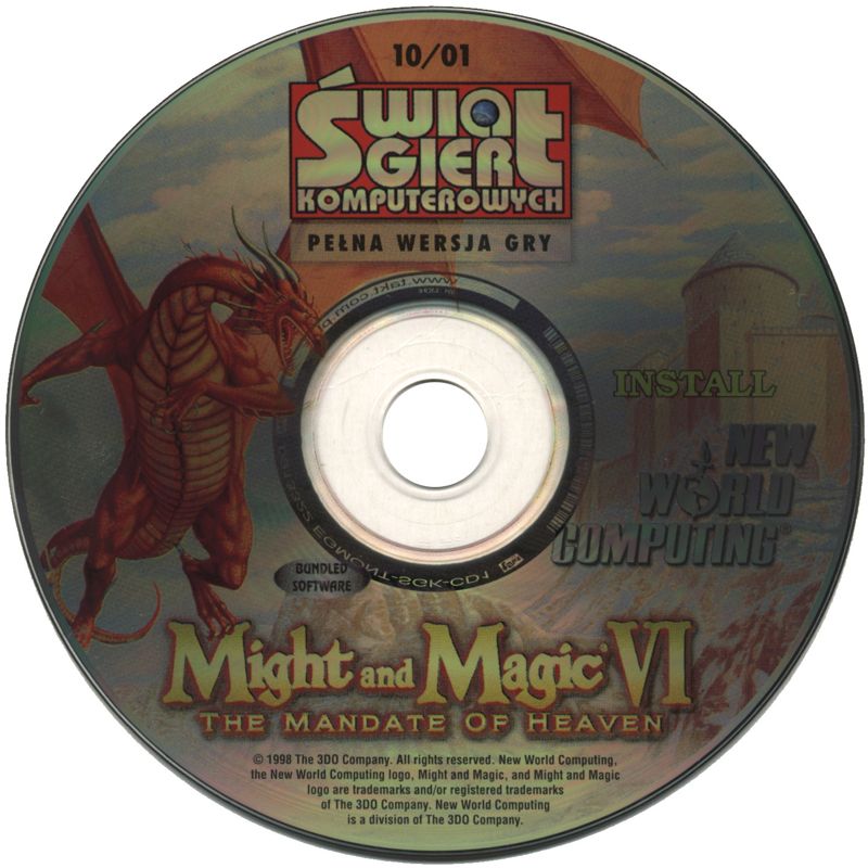 Media for Might and Magic VI: The Mandate of Heaven (Windows) (Świat Gier Komputerowych 10/2001 covermount): Install Disc