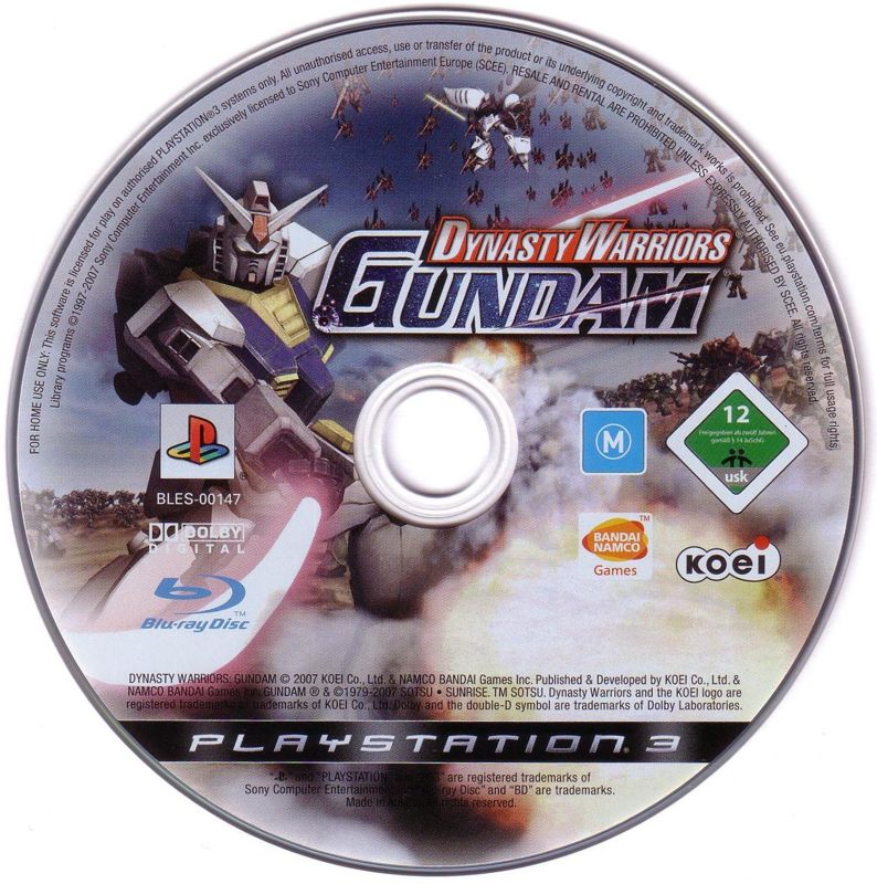 Media for Dynasty Warriors: Gundam (PlayStation 3)