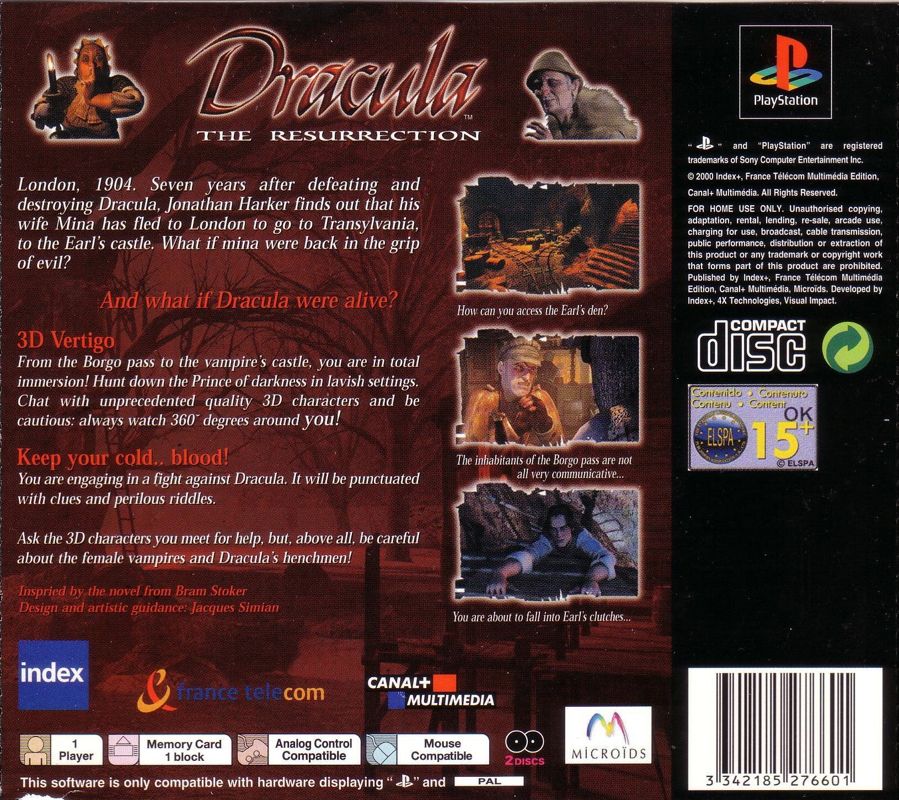 Dracula: The Resurrection Cover Or Packaging Material - Mobygames