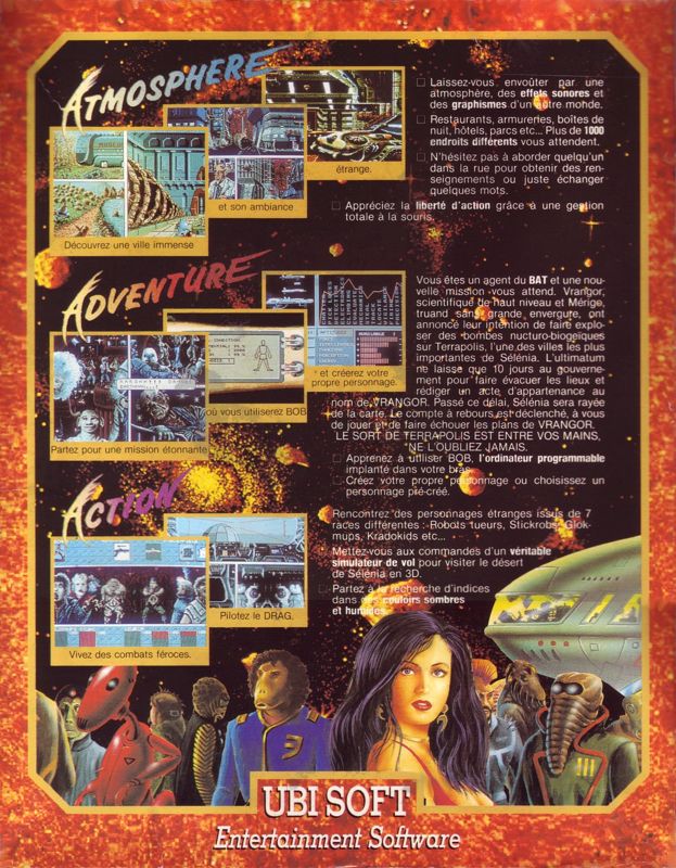 Back Cover for B.A.T. (Amstrad CPC)