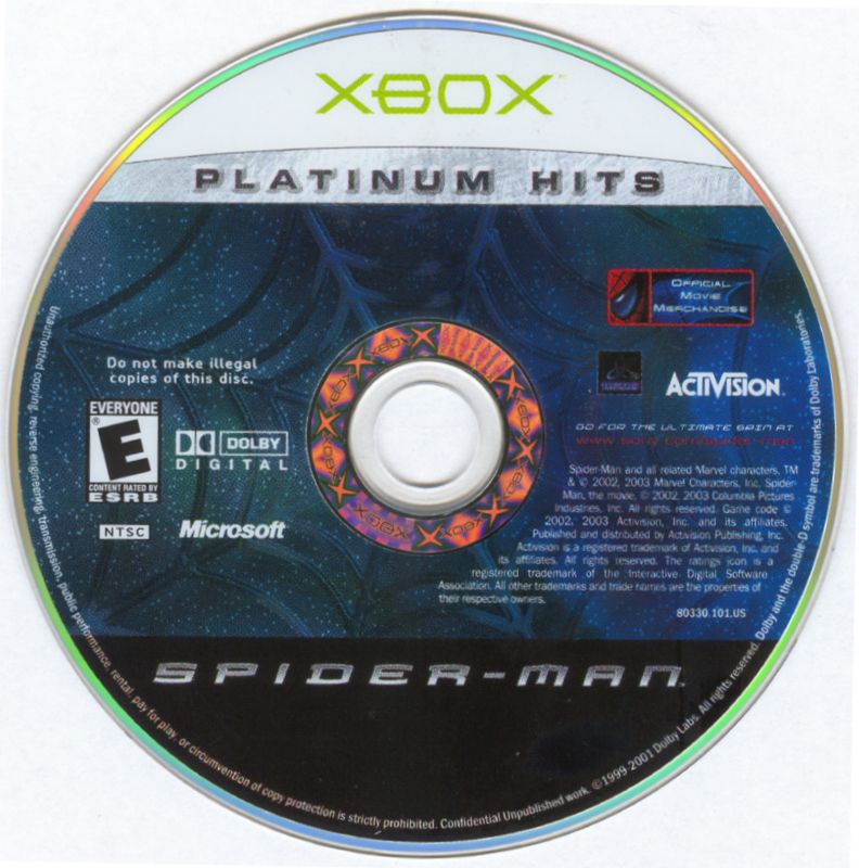 Media for Spider-Man (Xbox) (Platinum Hits release)