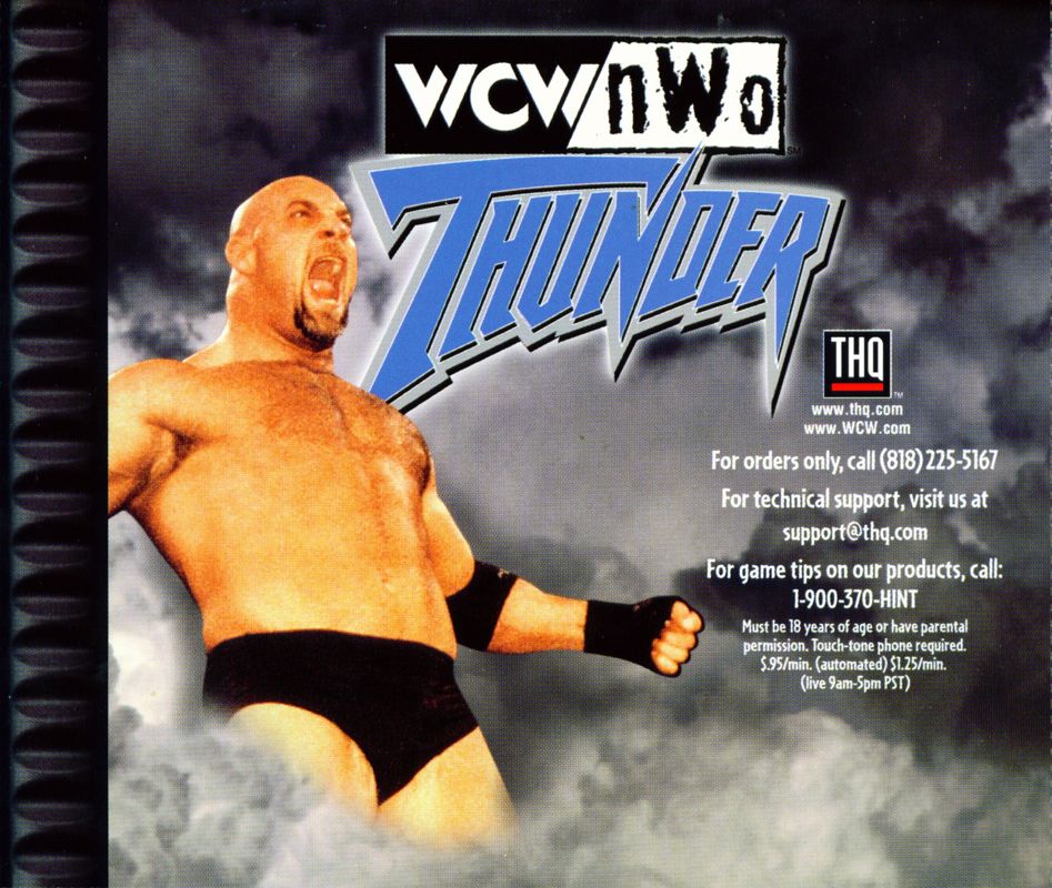Inside Cover for WCW/NWO Thunder (PlayStation): Right Side