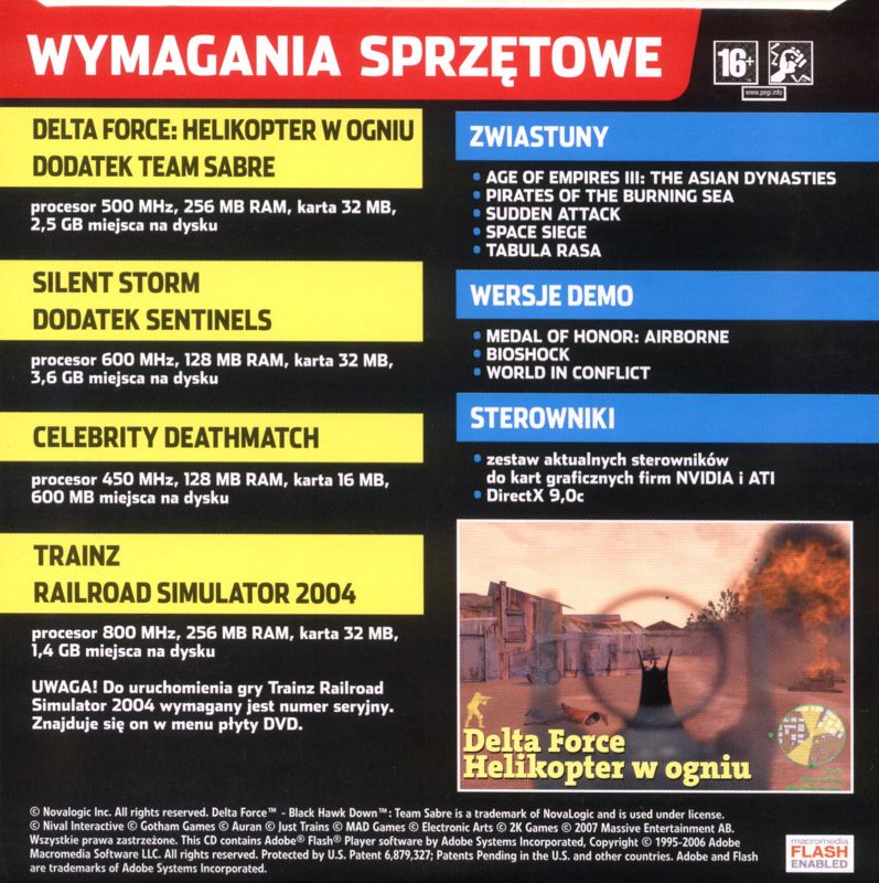 Other for Trainz Railroad Simulator 2004 (Windows) (Play 10/2007 covermount): Sleeve - Back