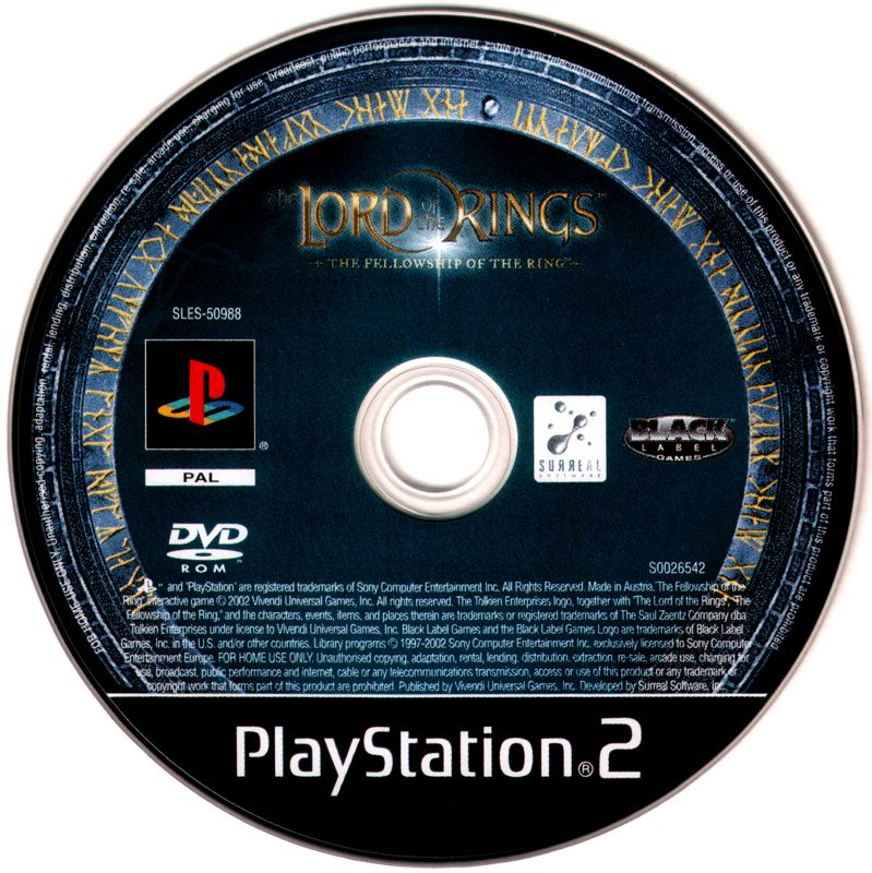 Media for The Lord of the Rings: The Fellowship of the Ring (PlayStation 2)
