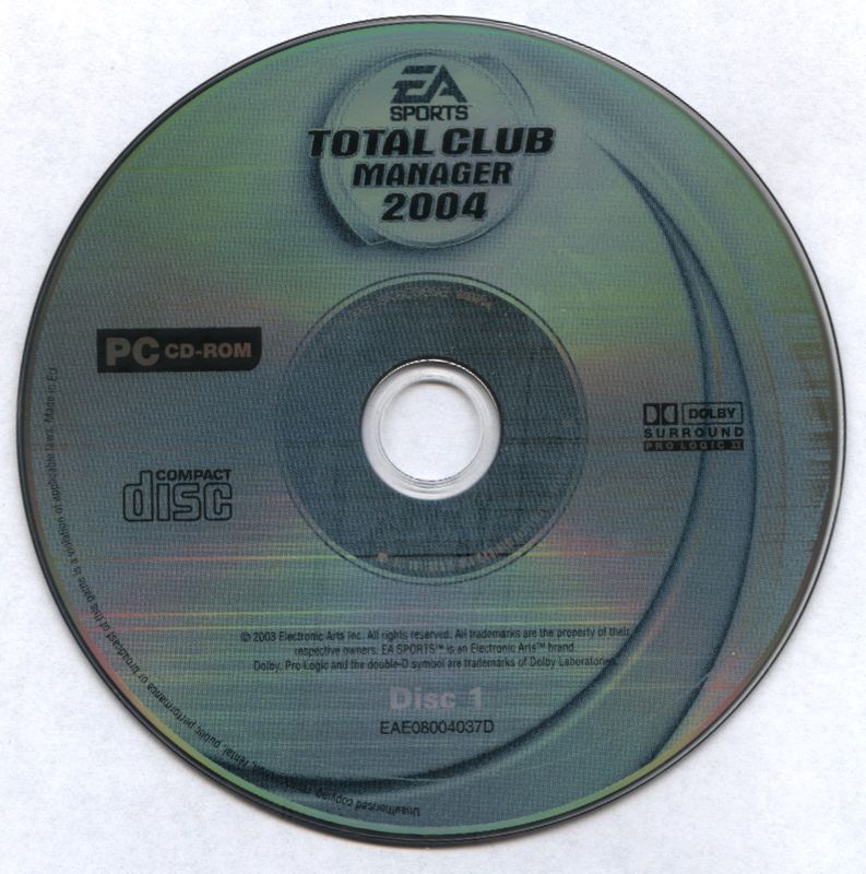 Media for Total Club Manager 2004 (Windows) (EA Classics release): Disc 1