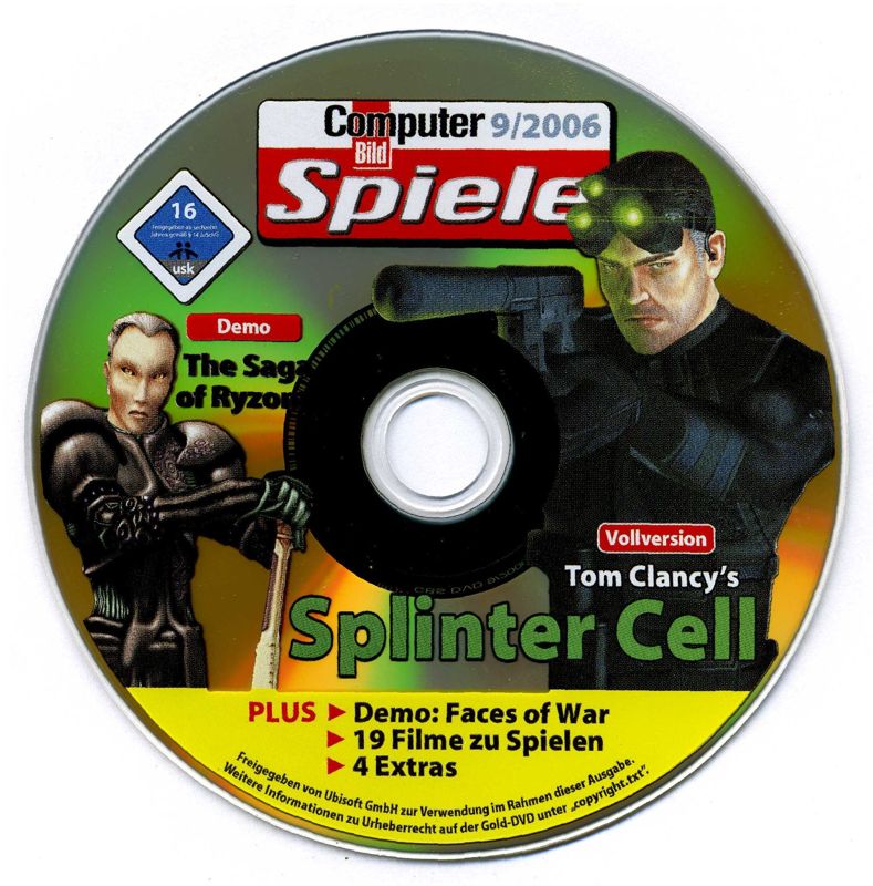 Media for Tom Clancy's Splinter Cell (Windows) (Computer Bild Spiele 09/2006 covermount)