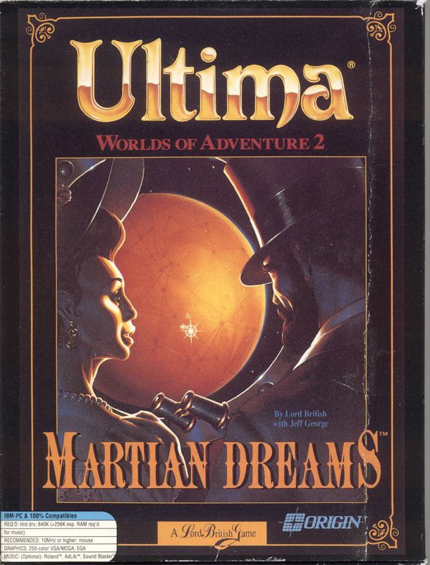 Front Cover for Ultima: Worlds of Adventure 2 - Martian Dreams (DOS) (GT Software Corp. Value release)