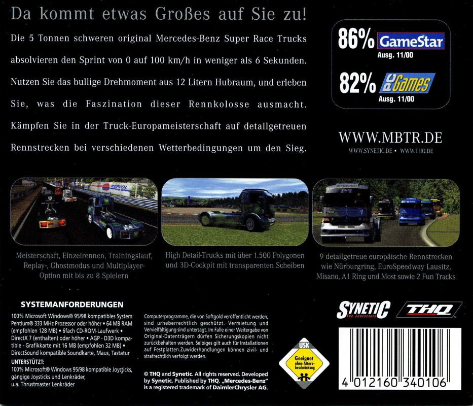 Back Cover for Mercedes-Benz Truck Racing (Windows)