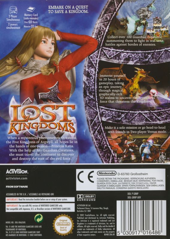 Back Cover for Lost Kingdoms (GameCube)