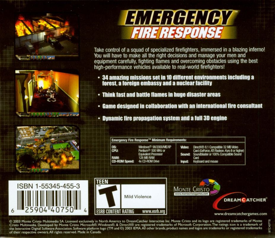 Other for Emergency Fire Response (Windows): Jewel Case - Back
