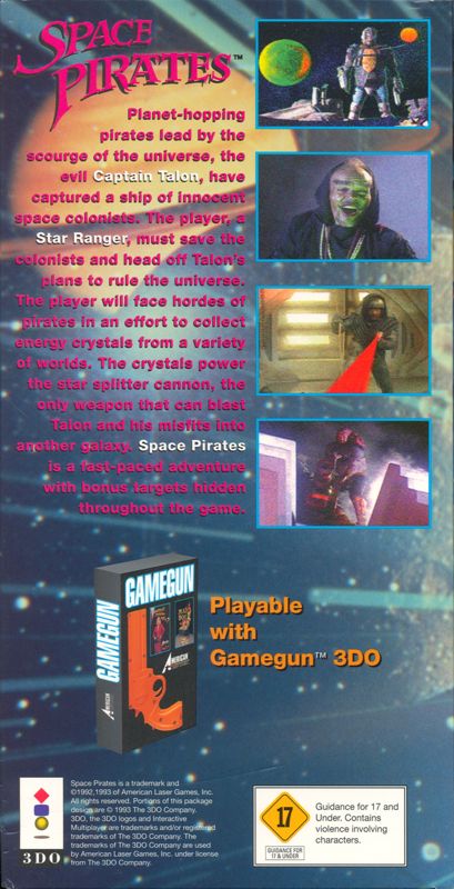 Back Cover for Space Pirates (3DO)