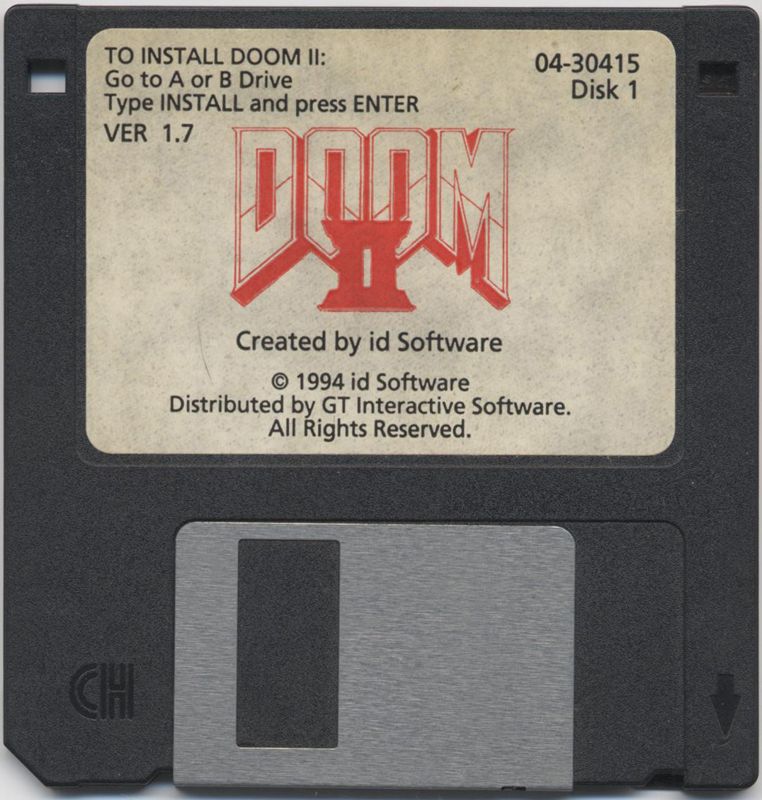 Media for Doom II (DOS) (Floppy Version): Doom 2 Disk 1 of 5 (Version 1.7)
