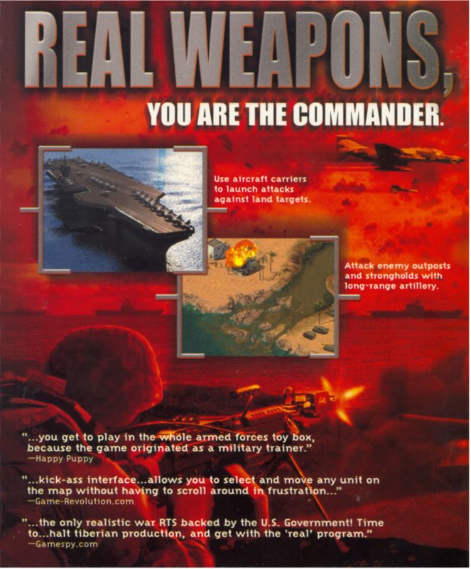 Inside Cover for Real War (Windows) (Second Release): Left Flap