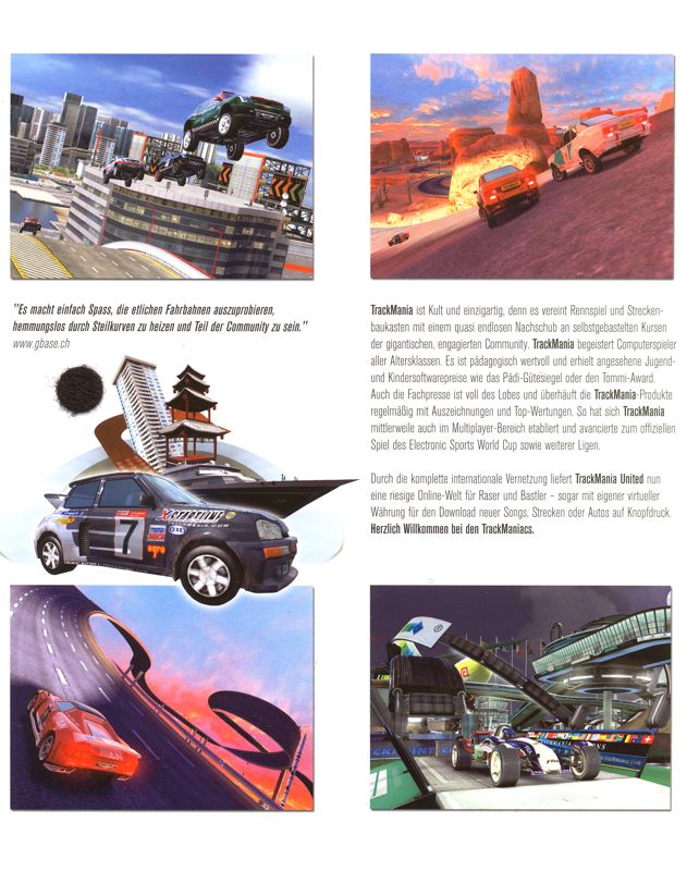 Inside Cover for TrackMania United (Limited First Edition) (Windows): Left Flap