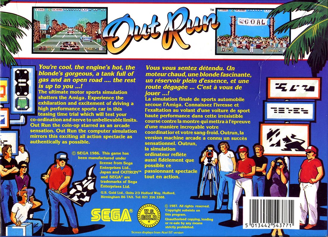 Back Cover for OutRun (Amiga)