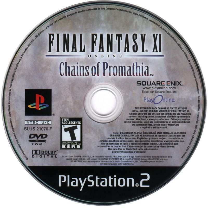 Media for Final Fantasy XI Online: Chains of Promathia (PlayStation 2)
