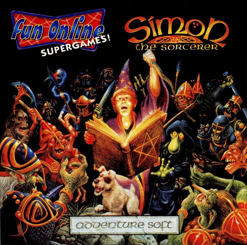 Front Cover for Simon the Sorcerer (DOS and Windows) (Fun Online Supergames covermount)