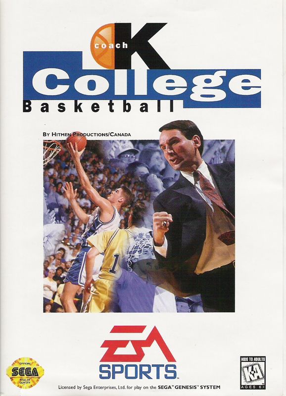 Front Cover for Coach K College Basketball (Genesis)