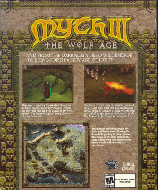 Back Cover for Myth III: The Wolf Age (Windows)