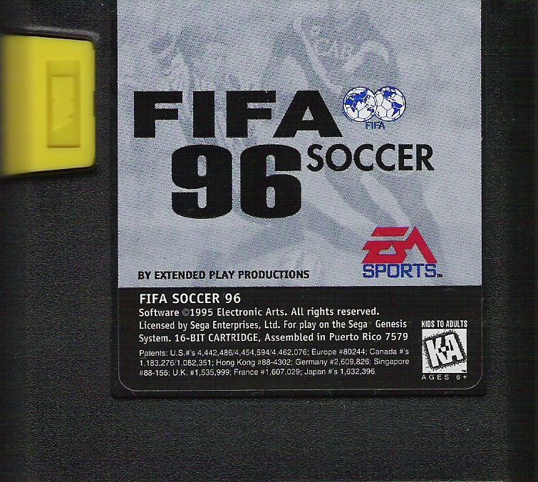 Media for FIFA Soccer 96 (Genesis)