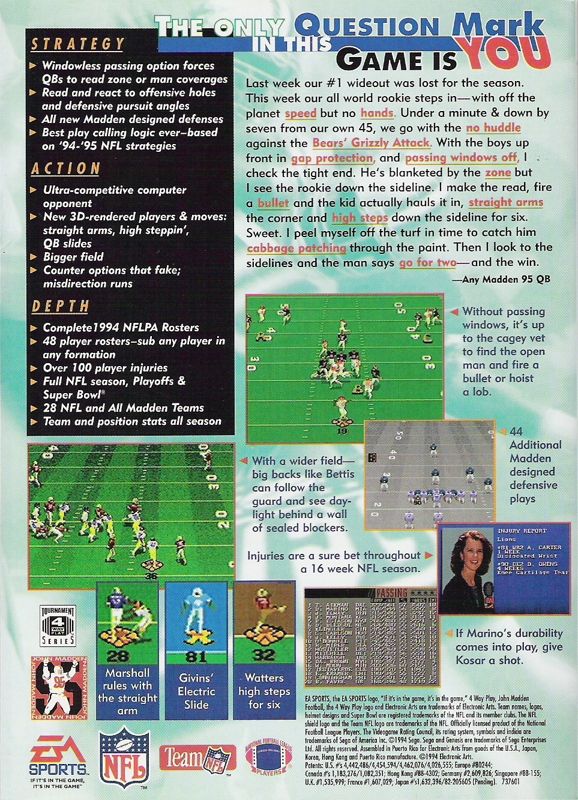 Madden NFL 99 cover or packaging material - MobyGames