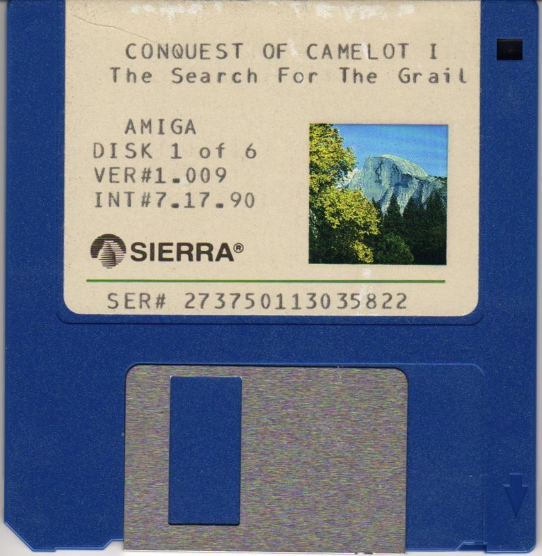 Media for Conquests of Camelot: The Search for the Grail (Amiga): Disk 1/6