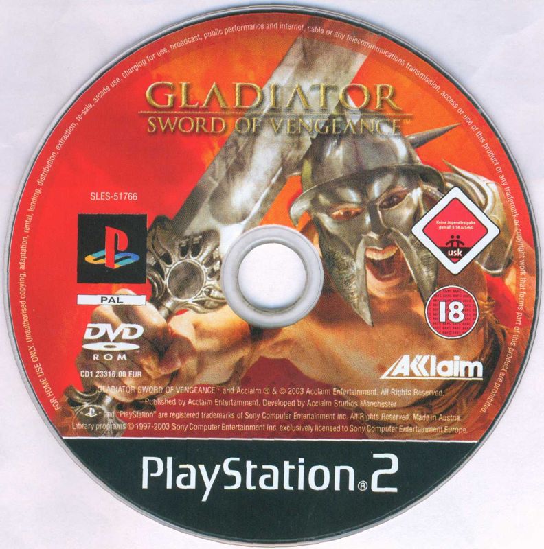 Media for Gladiator: Sword of Vengeance (PlayStation 2)